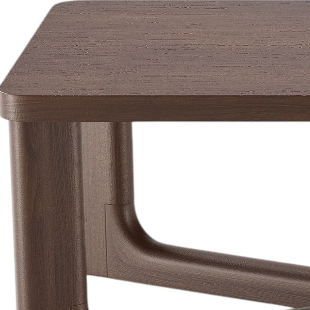 HMS 50 Walnut Solid Wood Farmhouse Coffee Table Cross Legs for Indoor Living Room Entry Dining Use Durable Movable Resin Set