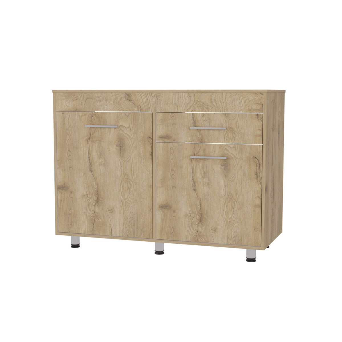 HMS 47\" Natural Console Accent Cabinet Three Shelves and One Drawer Elegant Console Tables