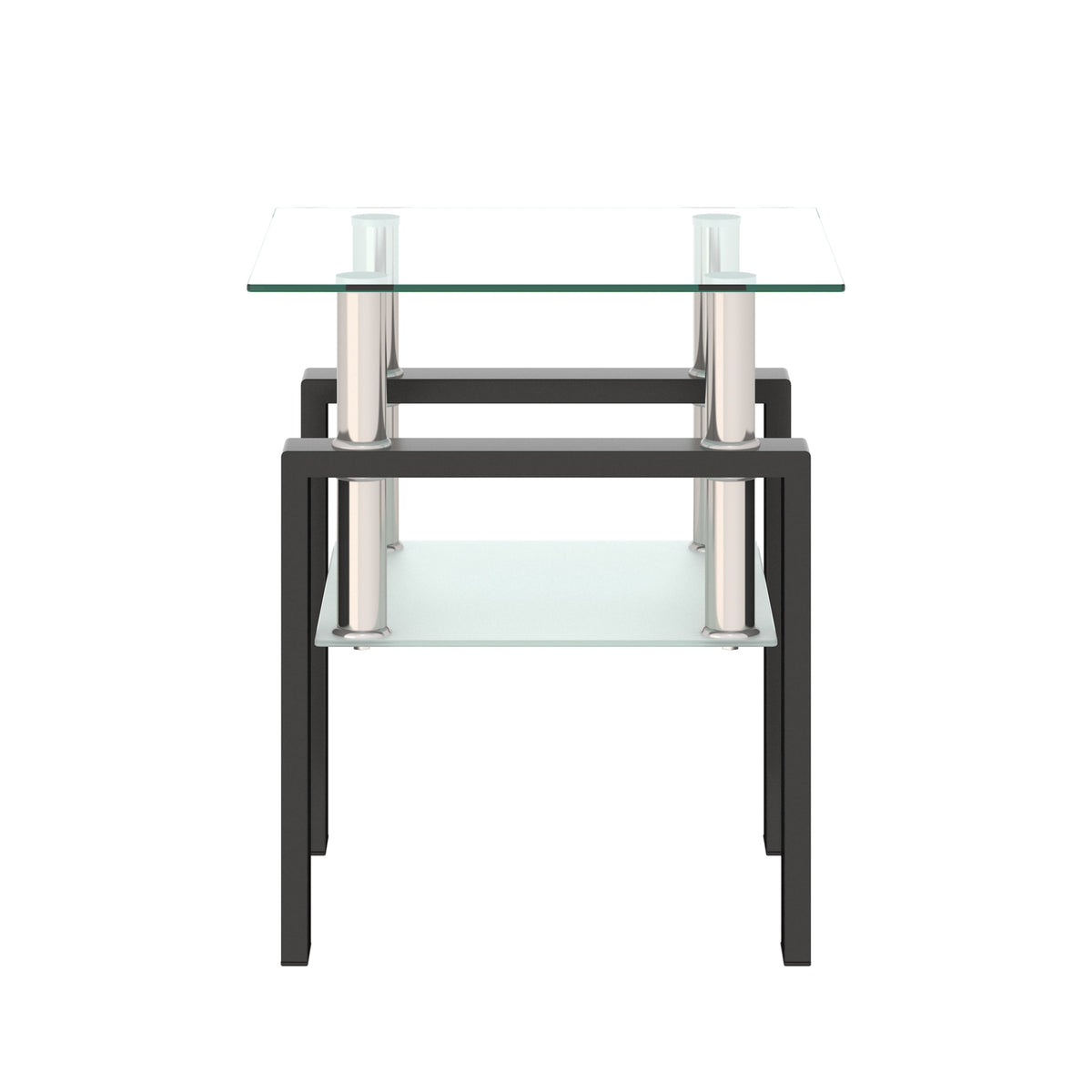 New Durable Design Side Tempered Glass Table Side Table Square Table for Living Room Furniture