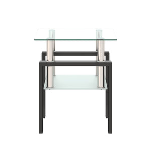 New Durable Design Side Tempered Glass Table Side Table Square Table for Living Room Furniture