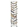 Mainstays 60 Pair Metal and Mesh Rolling Shoe Rack 10 Tiered Design