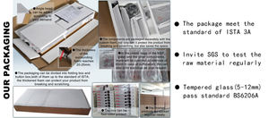 Movable Living Room Tables , Glass Sofa Table with Wheels , Easy to Move 3 Options Setting