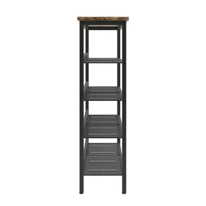 Industrial Shoe Rack, Adjustable Country Style 5-layer Shoe Rack Storage Rack, with 4 Mesh Shelves, Suitable for Entrance