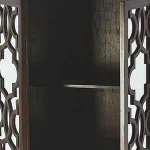 HMS Morjanna White Tall Cabinet Solid Wood MDF Antique Design Style for Home Hotel Villa Living Room Dining Room Furniture