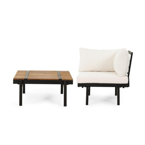 Modern Theo Sofa Corner Set with Coffee Table Contemporary Living Room Furniture