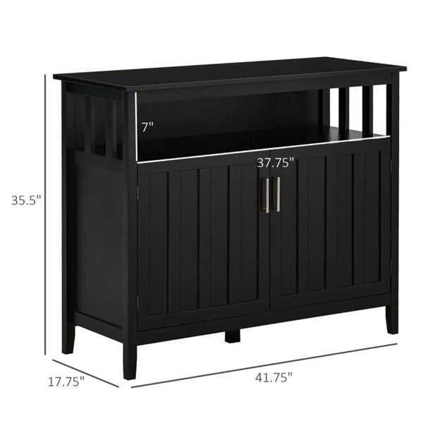 Black Kitchen Cabinet Stylish Display & China Cabinet