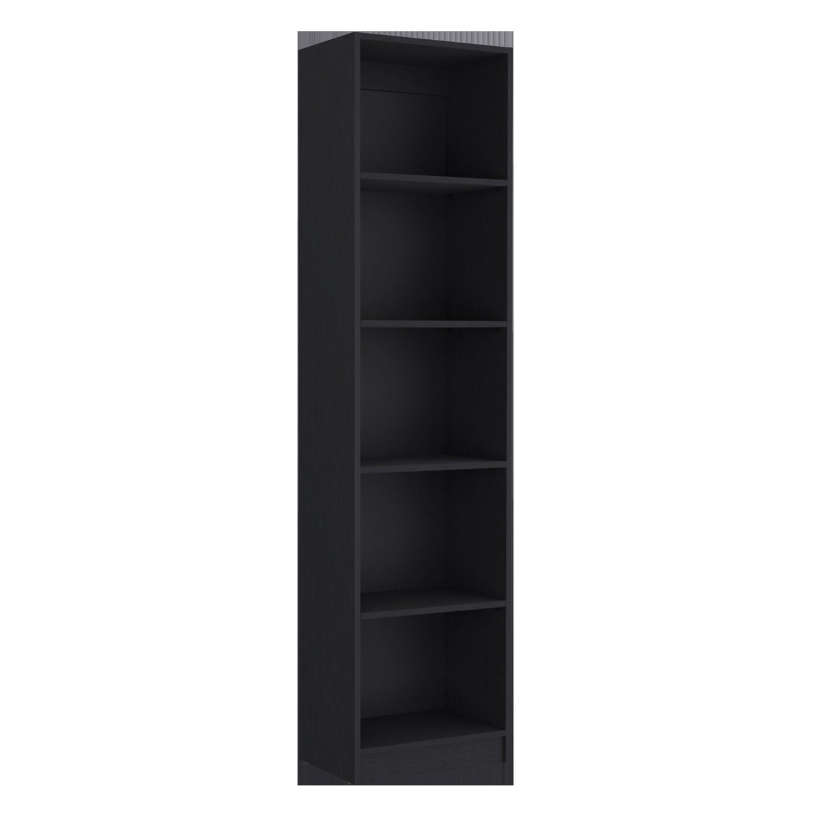 Set Three Traditional Five Tier Bookcase HMS Black Glass Bookshelf for Home Office Living Room Workshop Staircase Book Storage