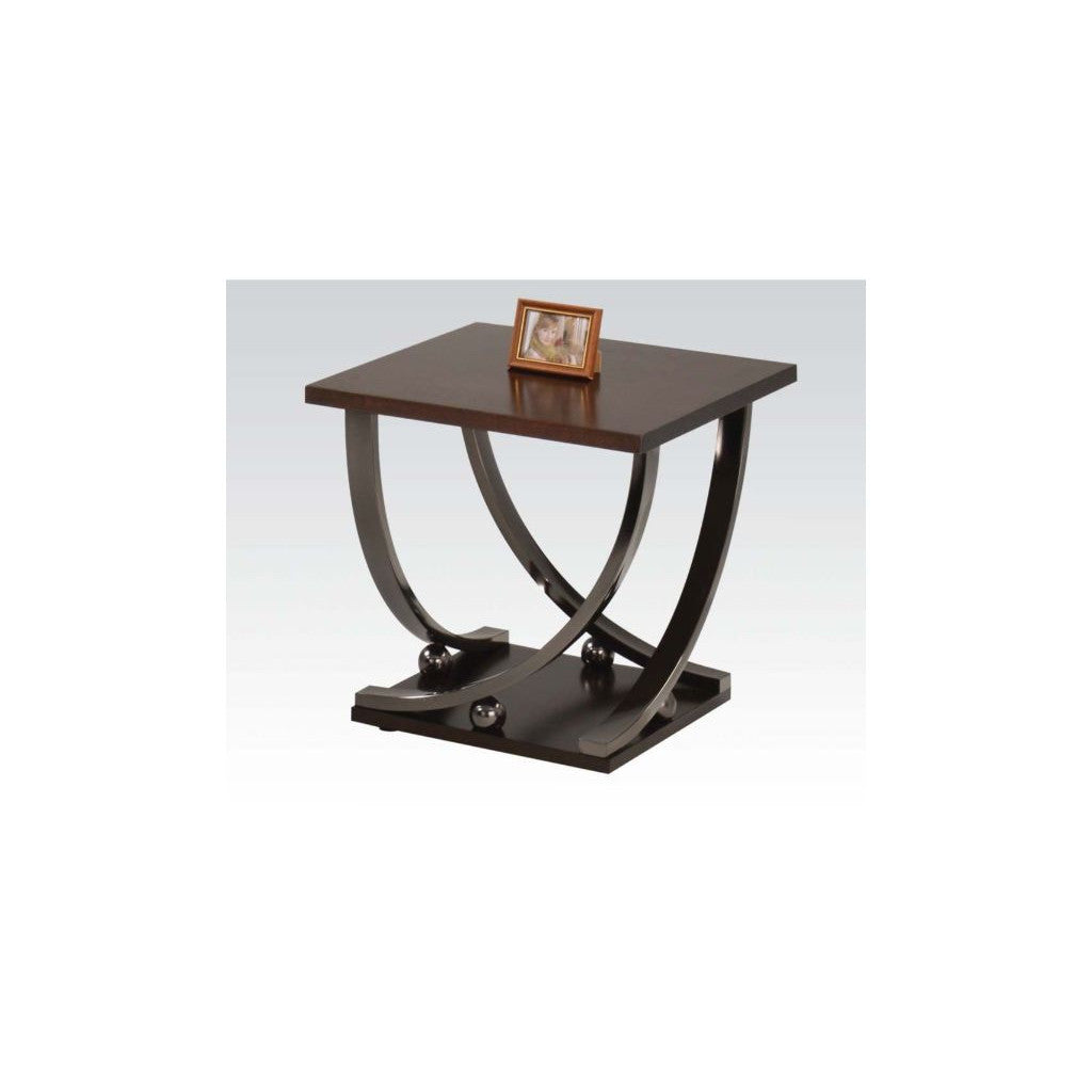 HMS 23\" Black and Brown Console Table Elegant End Table for Home Decor