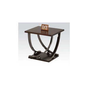 HMS 23\" Black and Brown Console Table Elegant End Table for Home Decor