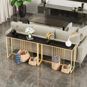 USA FREE SHIPPING Wholesale High Class Marble Console Table Coffee Table Behind Couch for Corridor Entrance