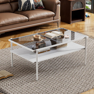 New Modern Coffee Table,coffee Tables for Living Room, Glass Coffee Table, Square Steel Coffee Table Living Room Furniture