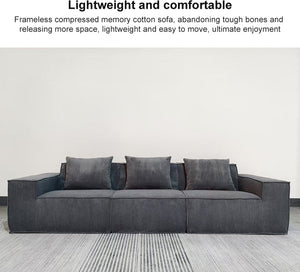 Modern Vacuum Compressed Sofa Tofu Height Density Sponge Modular Sofa for Living Room Cord Sofa