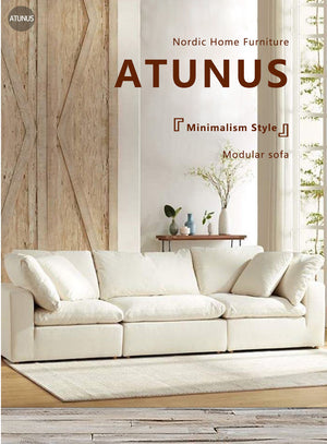 ATUNUS USA in Stock Drop Shipping Cloud Sofa Living Room Furniture Nordic Black White Grey Modular Sectional Couch Sofa Set