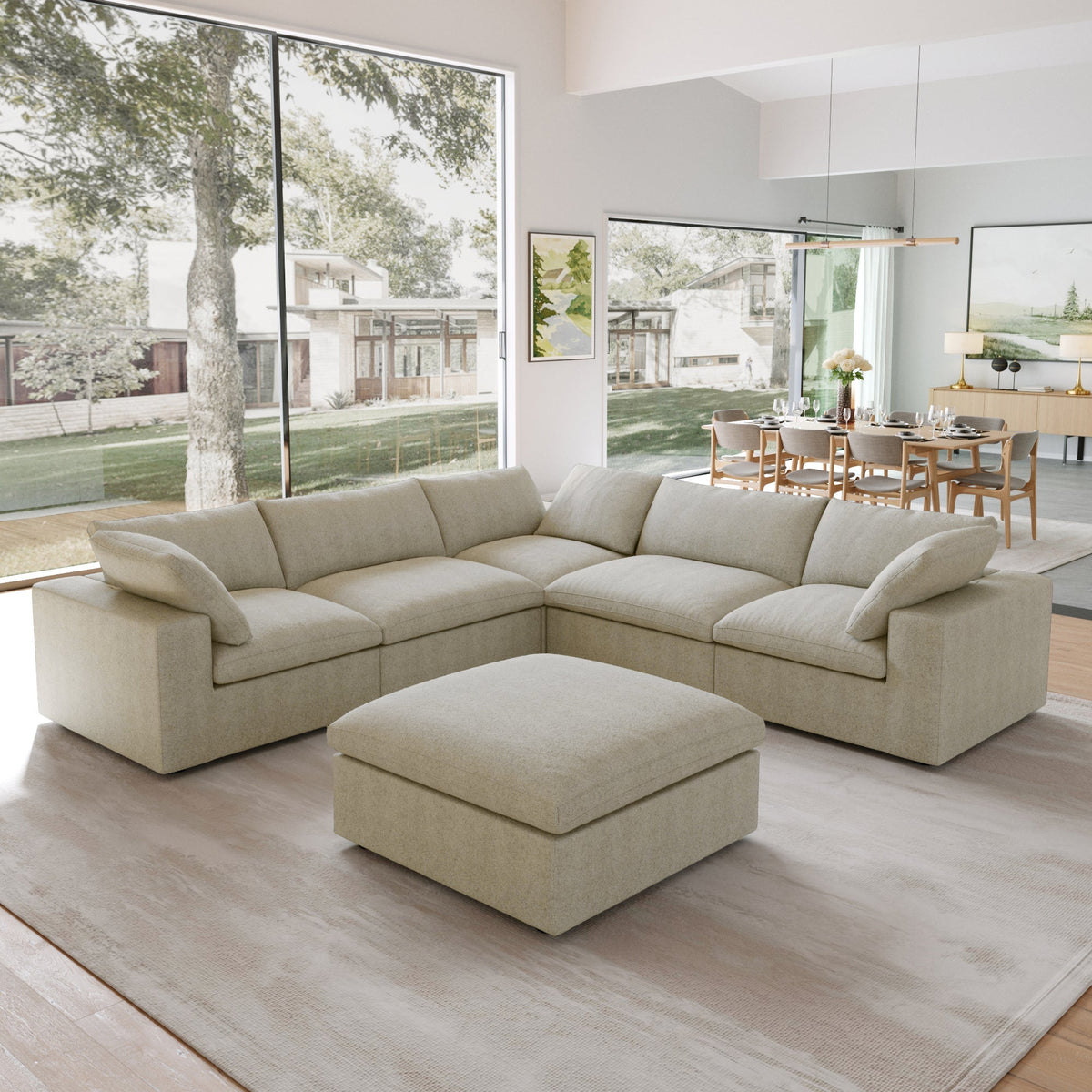 ATUNUS USA in Stock Drop Shipping Sofa American Traditional Living Room Furniture Corduroy Modular Sectional Couch Sofa Sets