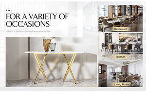 Italian Marble Mdf Wooden Console Table Modern Luxury Design Gold Stainless Steel Entryway Console Tables Living Room Furniture