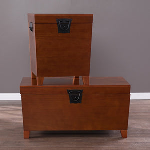 24\" HMS Brown Solid Wood Square End Table Console Tables