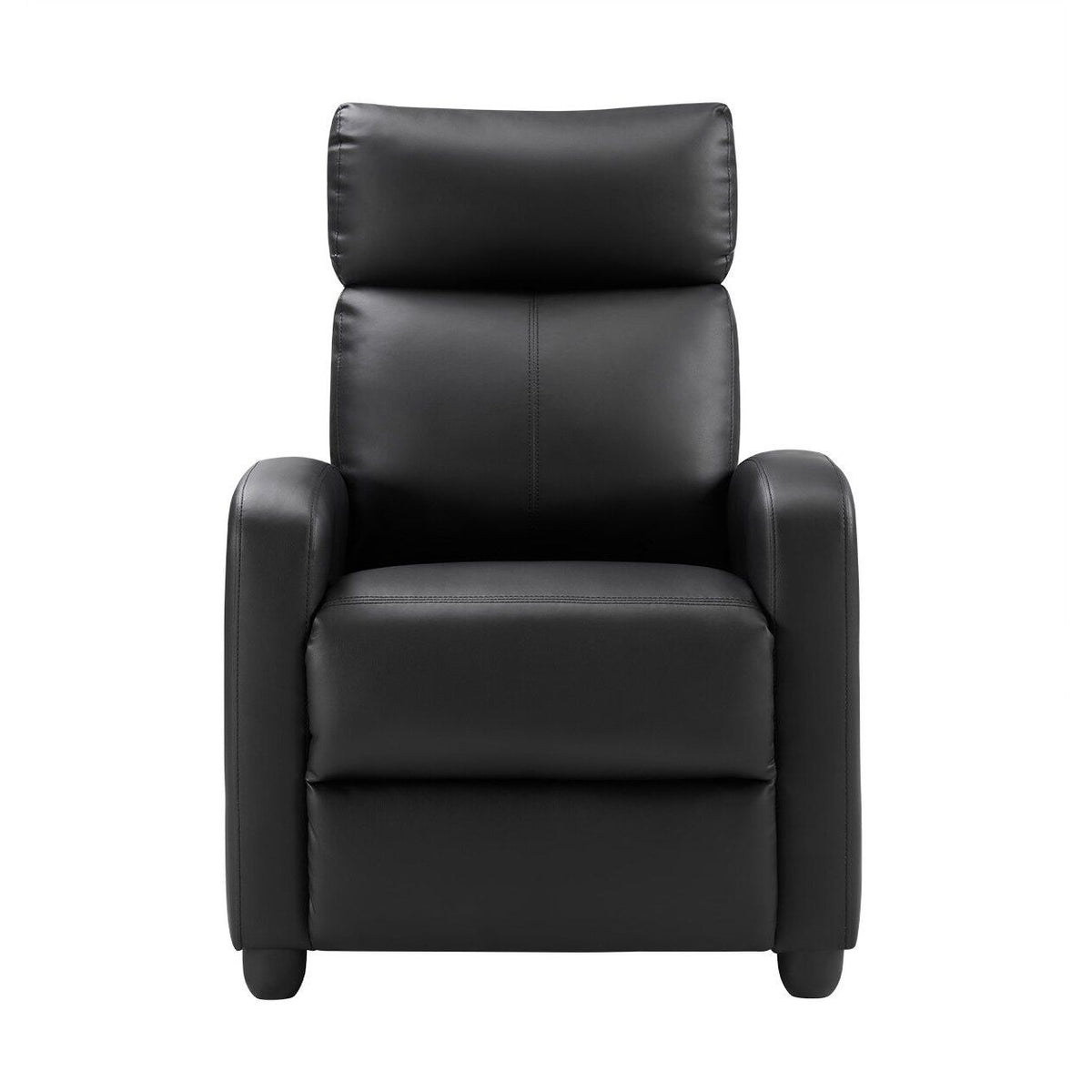 Single-S Manual Recliner Chair Comfortable PU Leather Upholstery for Small Spaces