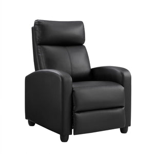 Single-S Manual Recliner Chair Comfortable PU Leather Upholstery for Small Spaces