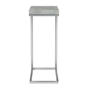 Homeroots 18.25" X 10.25" X 25.25" Grey Particle Board Metal  Accent Table
