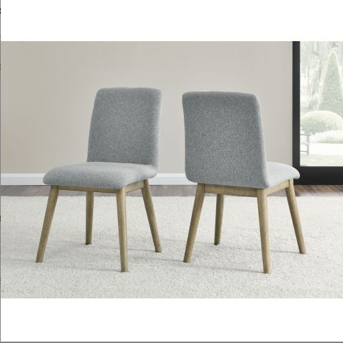 FCJ Vida Gray Polyester Side Chair for Living Room