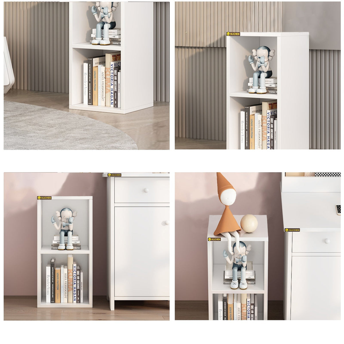 AILICHEN Living Room Bookcase Bedroom Bedside Table Shelf Simple Small Bookcase