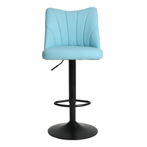 Counter Stools,Set of 2 Bar Stools with Back and Footrest, Modern Metal Counter Height Barstools for Kitchen Home Bar
