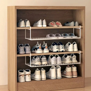 Swiss-Designed Modular Smart Shoe Storage Stackable Iron Rack System