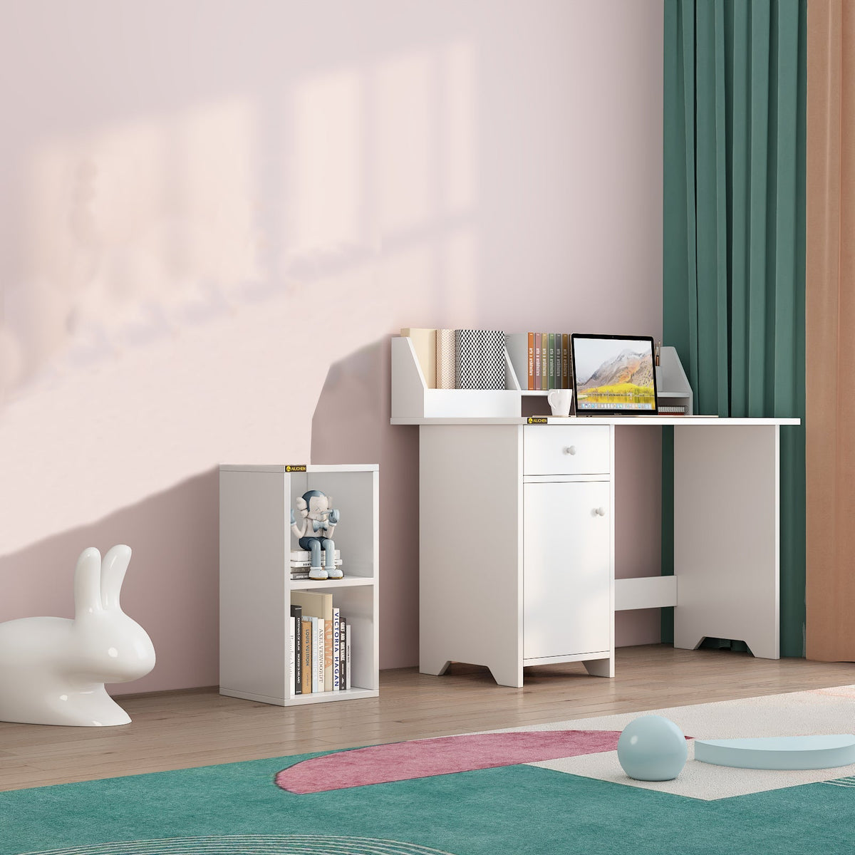 AILICHEN Living Room Bookcase Bedroom Bedside Table Shelf Simple Small Bookcase