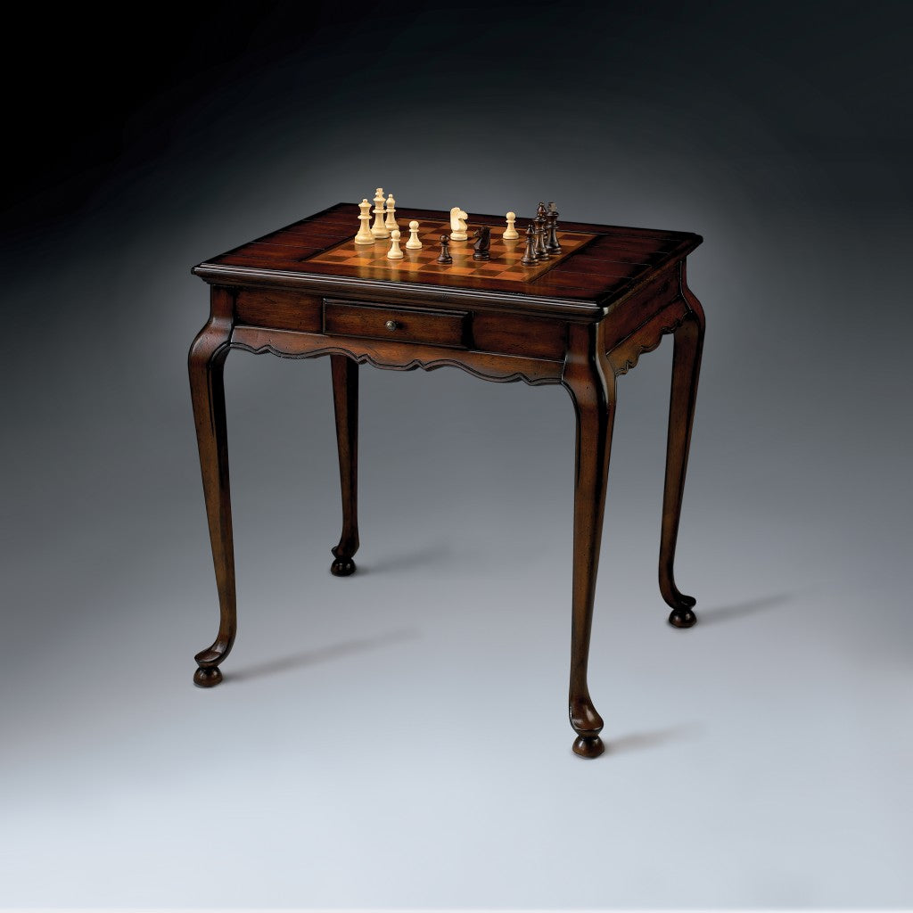 HMS 29 Convertible Square Coffee Table Brown and Dark Brown Wood with Drawer for Living Room Home Furniture