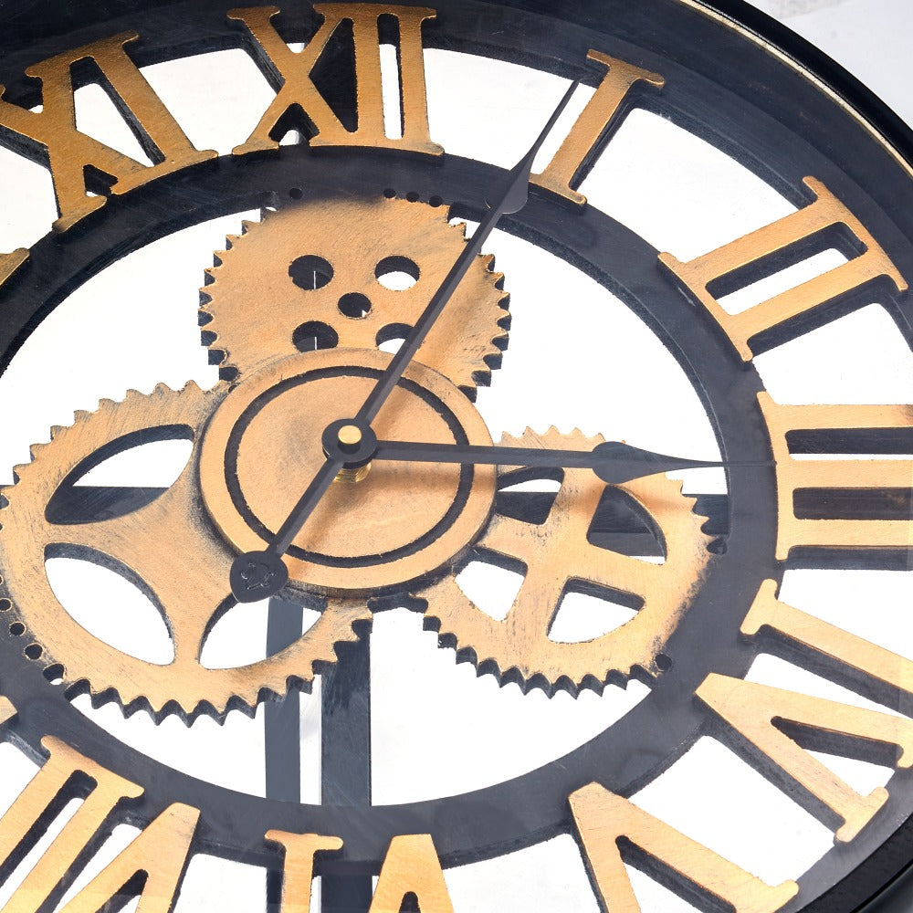 Industrial Style Mechanical Clock Coffee Table