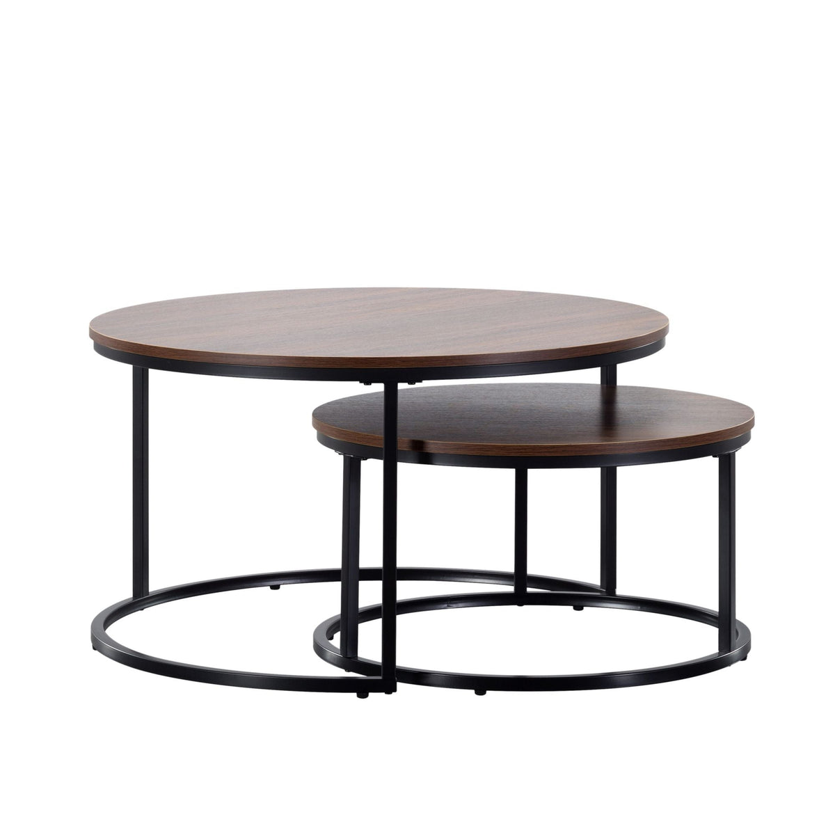 2-Piece Nesting Round Coffee Table Set