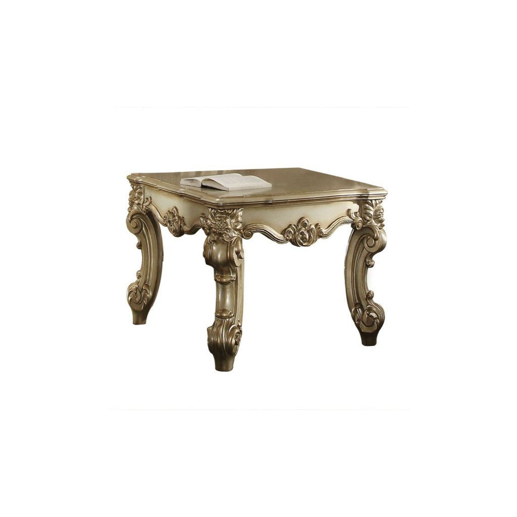 HMS 26\" Gold Patina Manufactured Wood Square End Table Elegant Coffee Tables with Unique Style