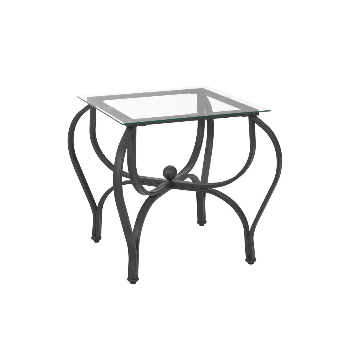 3-Piece Tempered Glass Coffee Table Set White Icon with 1 Coffee Table & 2 End Side Table for Living Room