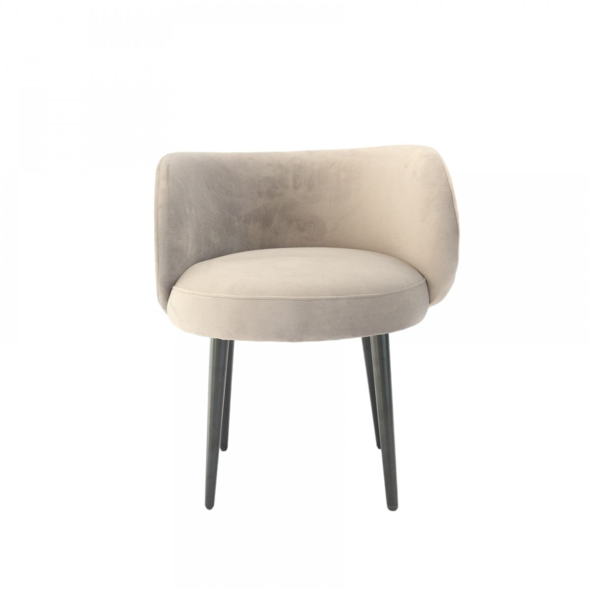 HMS 24\" Tufted Gray and Black Velvet Accent Armchair with Comfortable Reclining Feature Home Office Furniture with Metal Legs