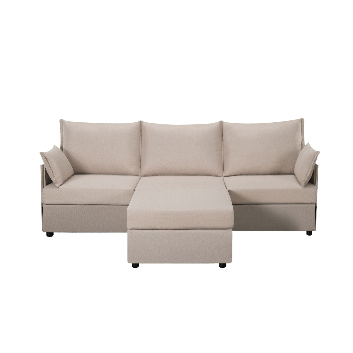 93.7-Inch Sectional Sofa with Ottoman for Living Room