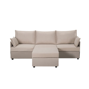 93.7-Inch Sectional Sofa with Ottoman for Living Room