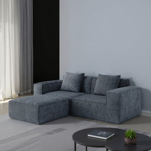 Modern Vacuum Compressed Sofa Tofu Height Density Sponge Modular Sofa for Living Room Cord Sofa
