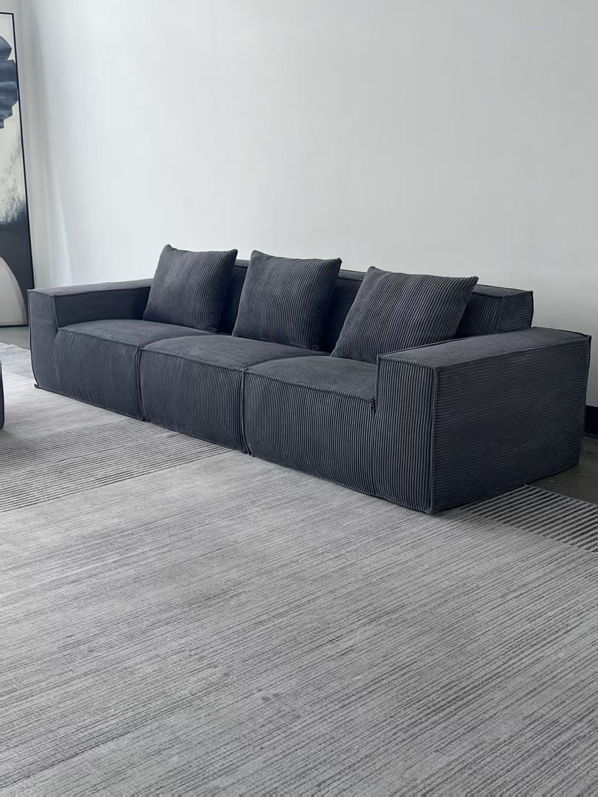 Modern Vacuum Compressed Sofa Tofu Height Density Sponge Modular Sofa for Living Room Cord Sofa