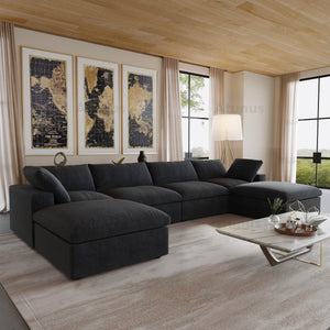 ATUNUS US in Stock Drop Shipping Sofa American Classic Living Room Furniture Corduroy Modular Sectional Couch Sofa Sets
