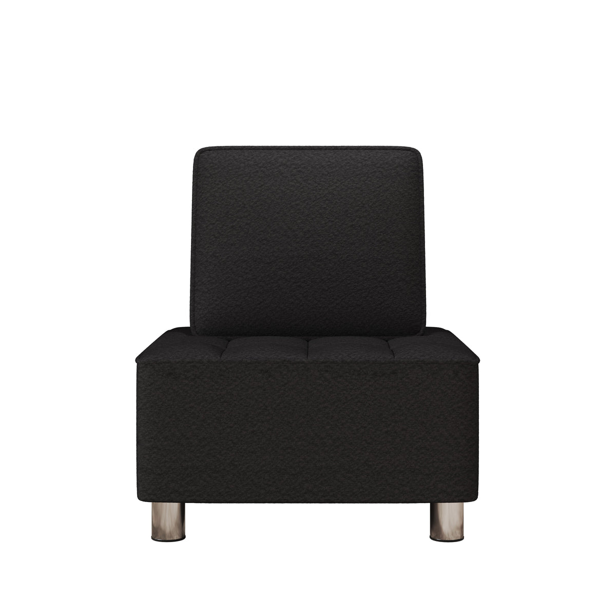 American Warehouse 30-Inch Black Teddy Fleece Single Seat Sofa Chair Modern Design for Home Office Bedroom and Outdoor Living
