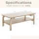 47-Inch Accent Rectangular Coffee Table for Living Room