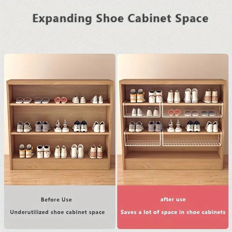 Swiss-Designed Modular Smart Shoe Storage Stackable Iron Rack System