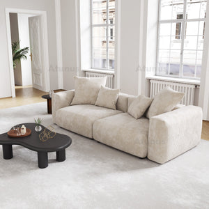 American Big Square Modular Sectional Sofa Couch Set Large Sofa Corduroy Fabric Sofa Set