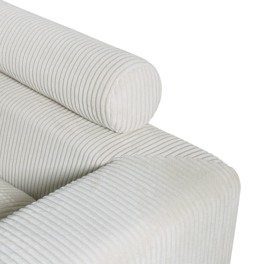 Modular Sectional Sofa,4 Seater Oversized Sectional Sofa, Corduroy Fabric with 2 Ottoman Bench and 2 Pillows
