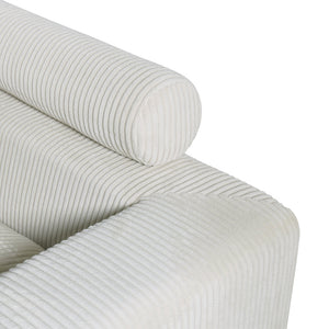 Modular Sectional Sofa,4 Seater Oversized Sectional Sofa, Corduroy Fabric with 2 Ottoman Bench and 2 Pillows
