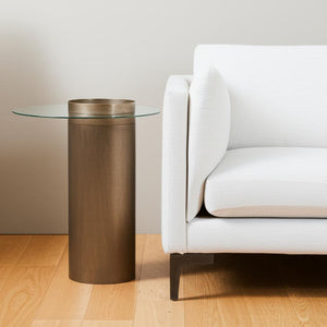 HMS Contemporary Antique Gold End Table Handmade Modern Design Mirrored Finish Wooden Glass Marble for Home School Furniture