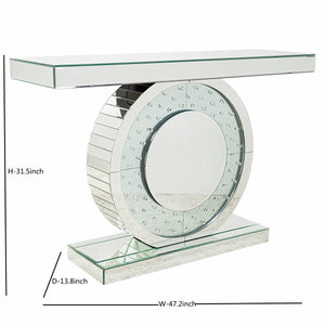 Contemporary Mirrored Glass Console Table Elegant Home Furniture for Entryway