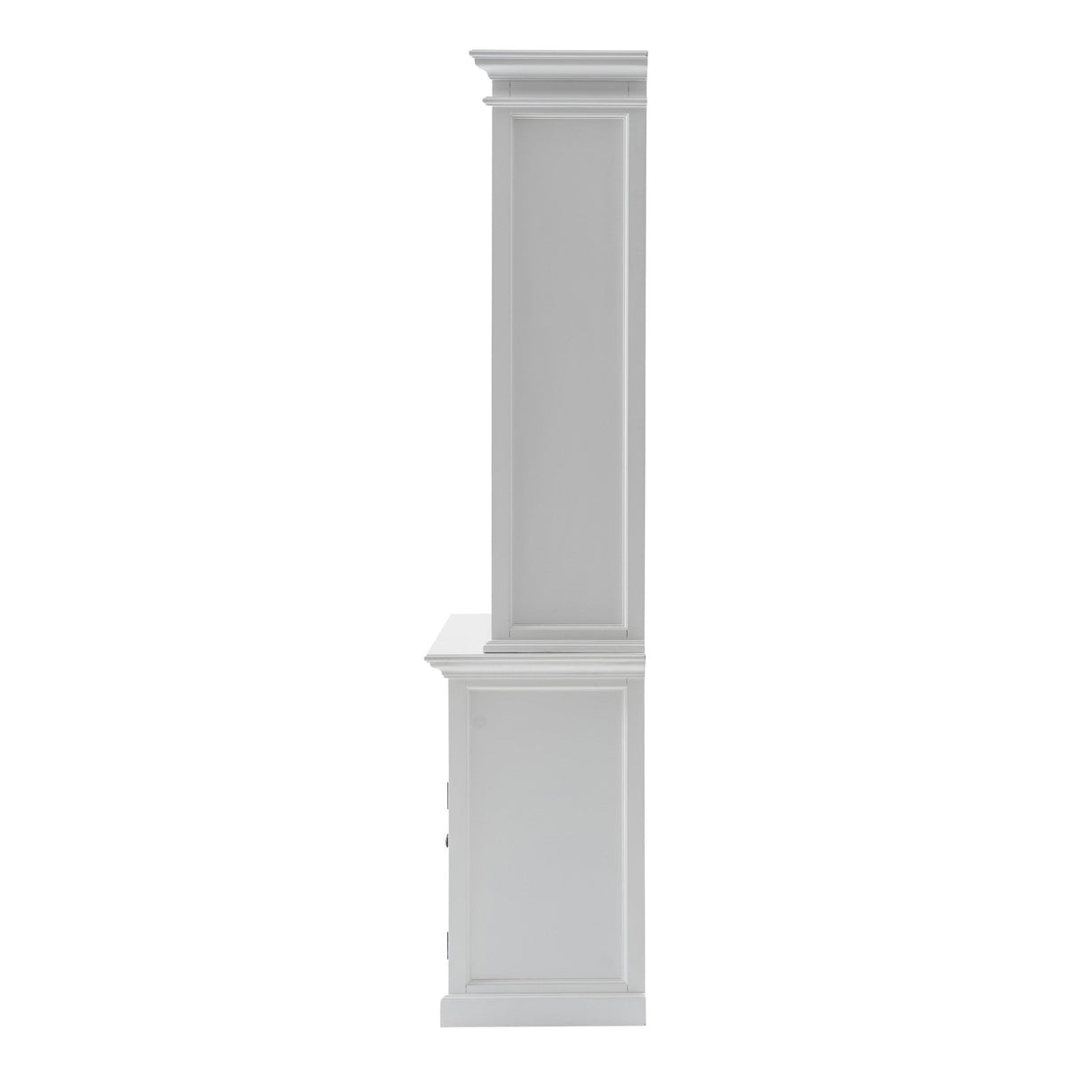HMS 87 White Solid Wood Adjustable Four Tier Bookcase