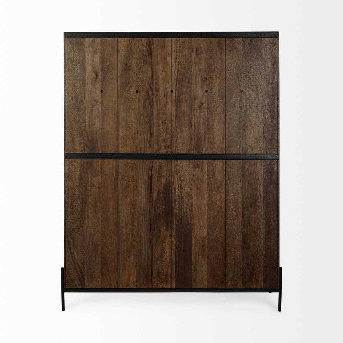 HMS Modern Cream Fabric Wrapped Seat Hall Tree Brown Wood Coat Rack with Storage for Home Living Room or Bedroom Furniture