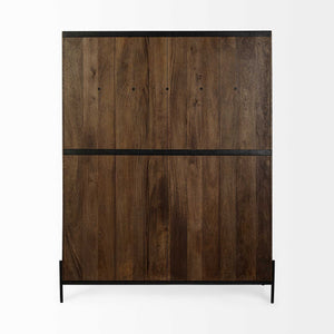 HMS Modern Cream Fabric Wrapped Seat Hall Tree Brown Wood Coat Rack with Storage for Home Living Room or Bedroom Furniture